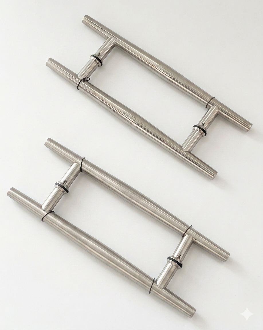 Robustline Stainless Steel Back To Back Glass Door Handle Jm-729 Stainless Steel/Steel for Frameless Glass Doors